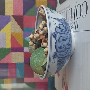 CHINOISERIE LANDSCAPE BLUE & WHITE PORCELAIN BOWL